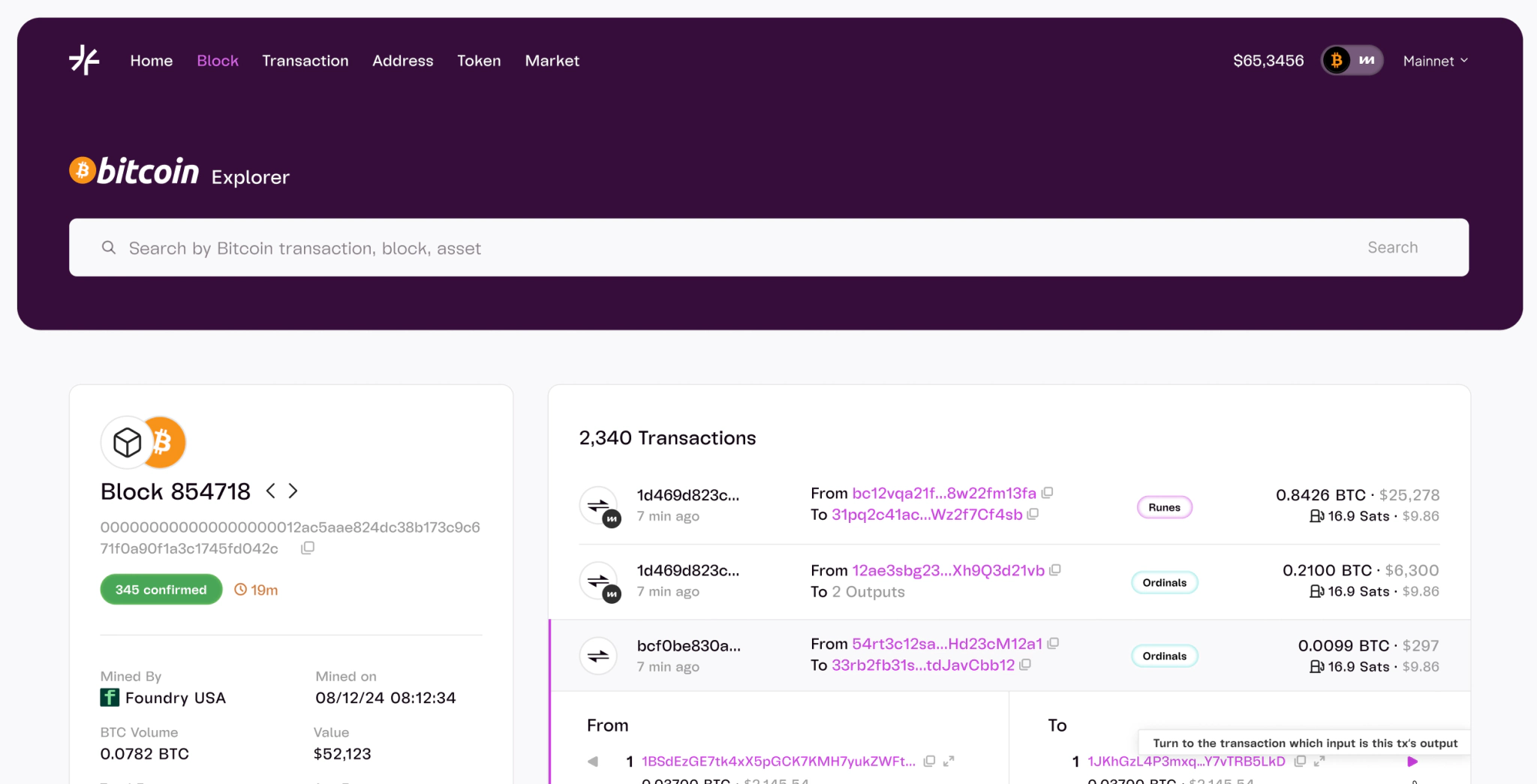 The Maestro blockchain explorer