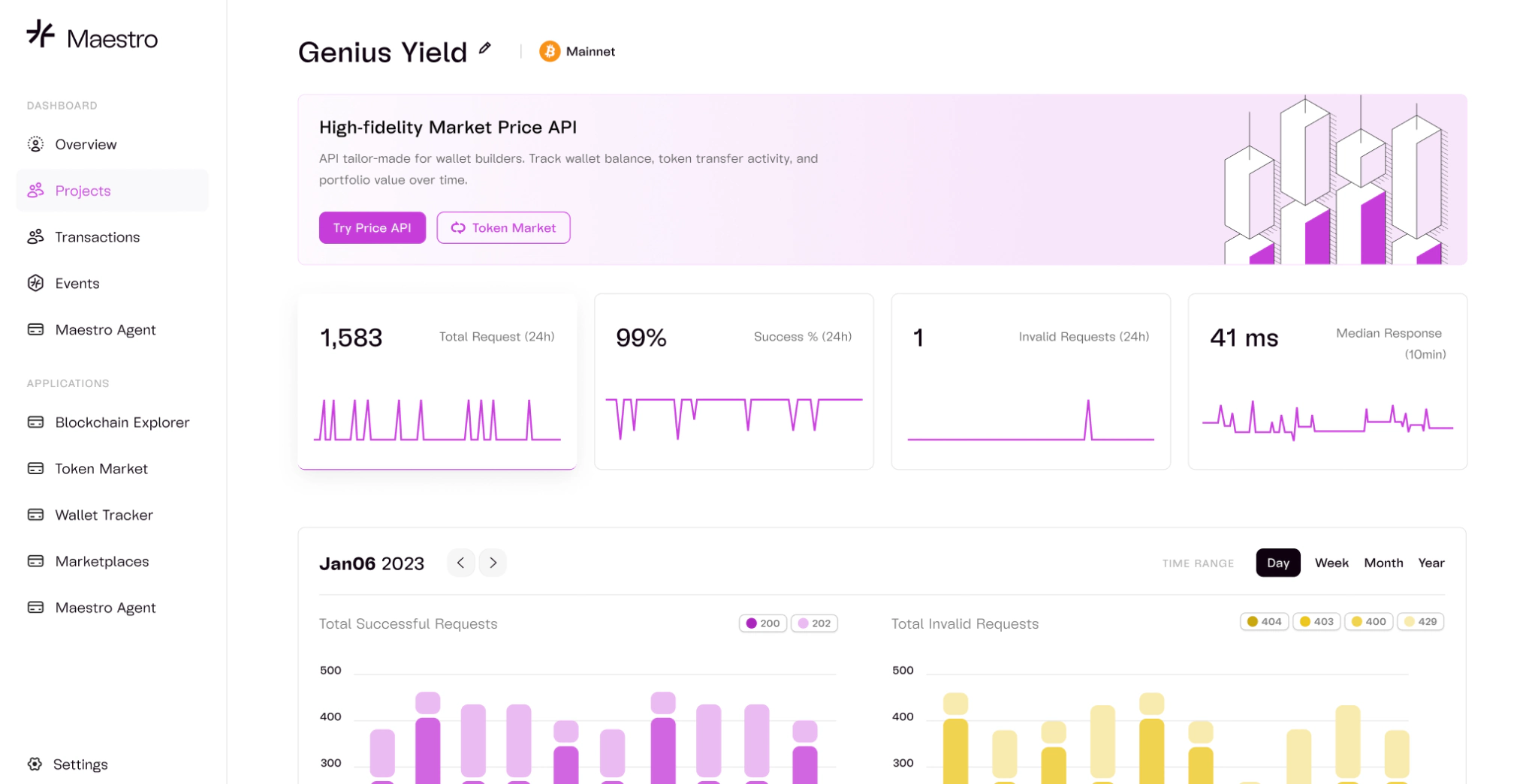 The Maestro developer dashboard